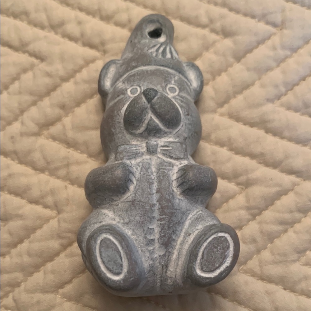 Isabel Bloom Collectible Retired 1999 3" Teddy Bear Hanging Ornament.